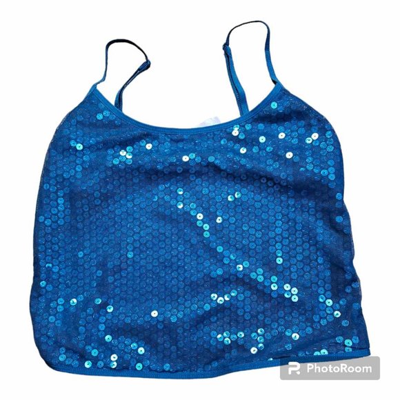 NWT Victoria's Secret Teal Sequin Cami Size S - Picture 1 of 6